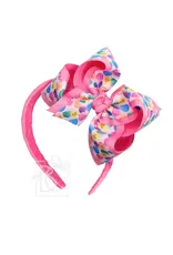 Beyond Creations Beyond Creations- Hot Pink Candy Heart 5.5 XL Layered Bow on HB