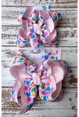 Beyond Creations Beyond Creations- Powder Pink Candy Heart Layered Bow