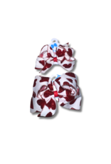 Wee Ones- Valentine Taffeta Glitter Heart Bow