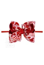 Beyond Creations Beyond Creations- Red Valentines Heart 5.5 XL Layered Bow on 1/4 HB