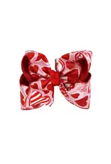 Beyond Creations Beyond Creations- Red Valentines Heart 5.5 XL Layered Bow
