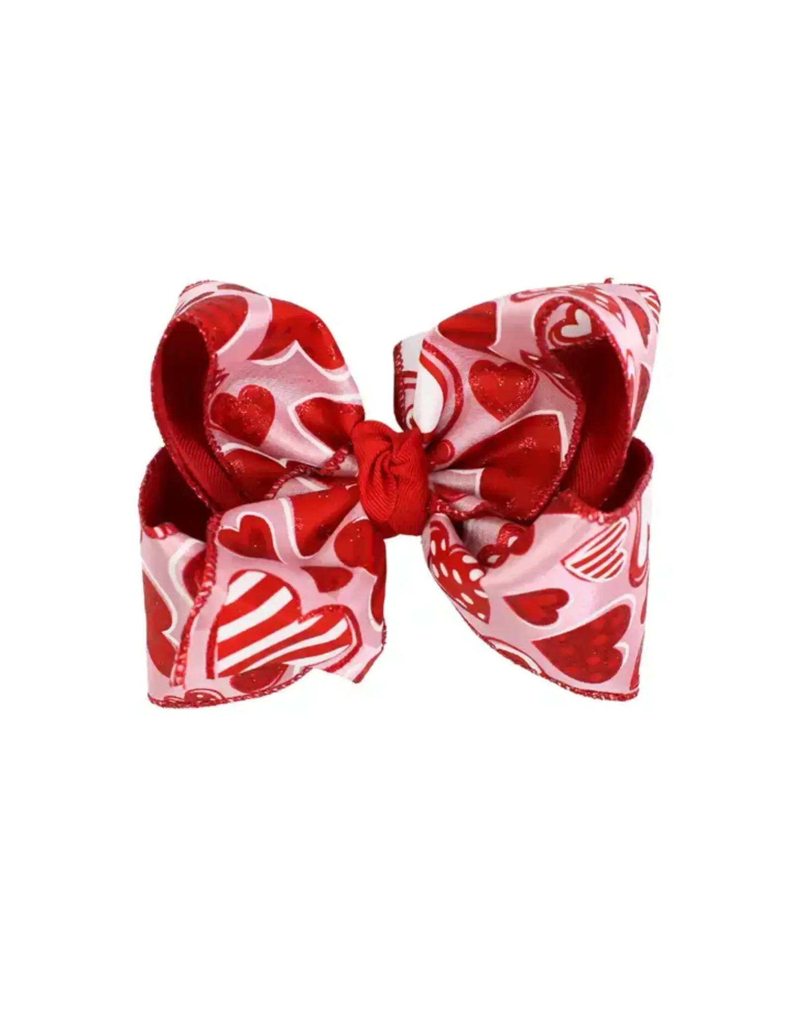 Beyond Creations Beyond Creations- Red Valentines Heart 5.5 XL Layered Bow