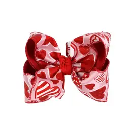 Beyond Creations Beyond Creations- Red Valentines Heart 5.5 XL Layered Bow