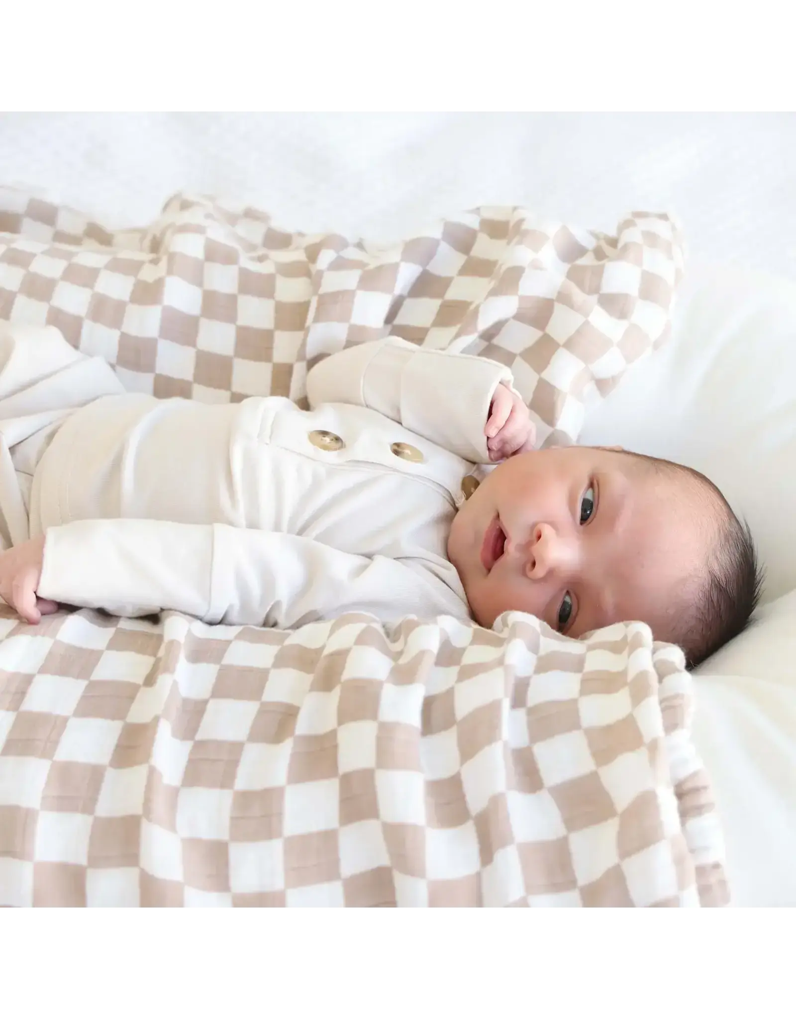 Caden Lane Caden Lane- Eggshell 2pc Bamboo Top & Bottom NB-3M Set