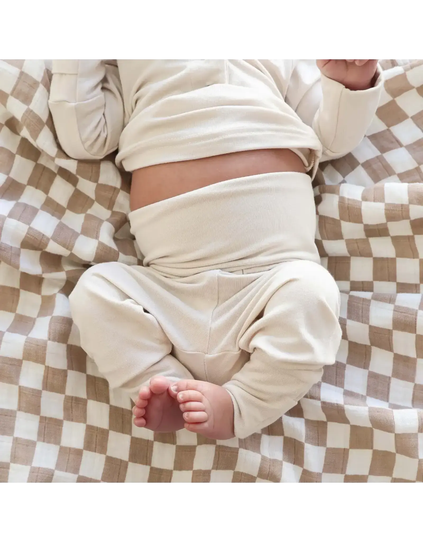 Caden Lane Caden Lane- Eggshell 2pc Bamboo Top & Bottom NB-3M Set