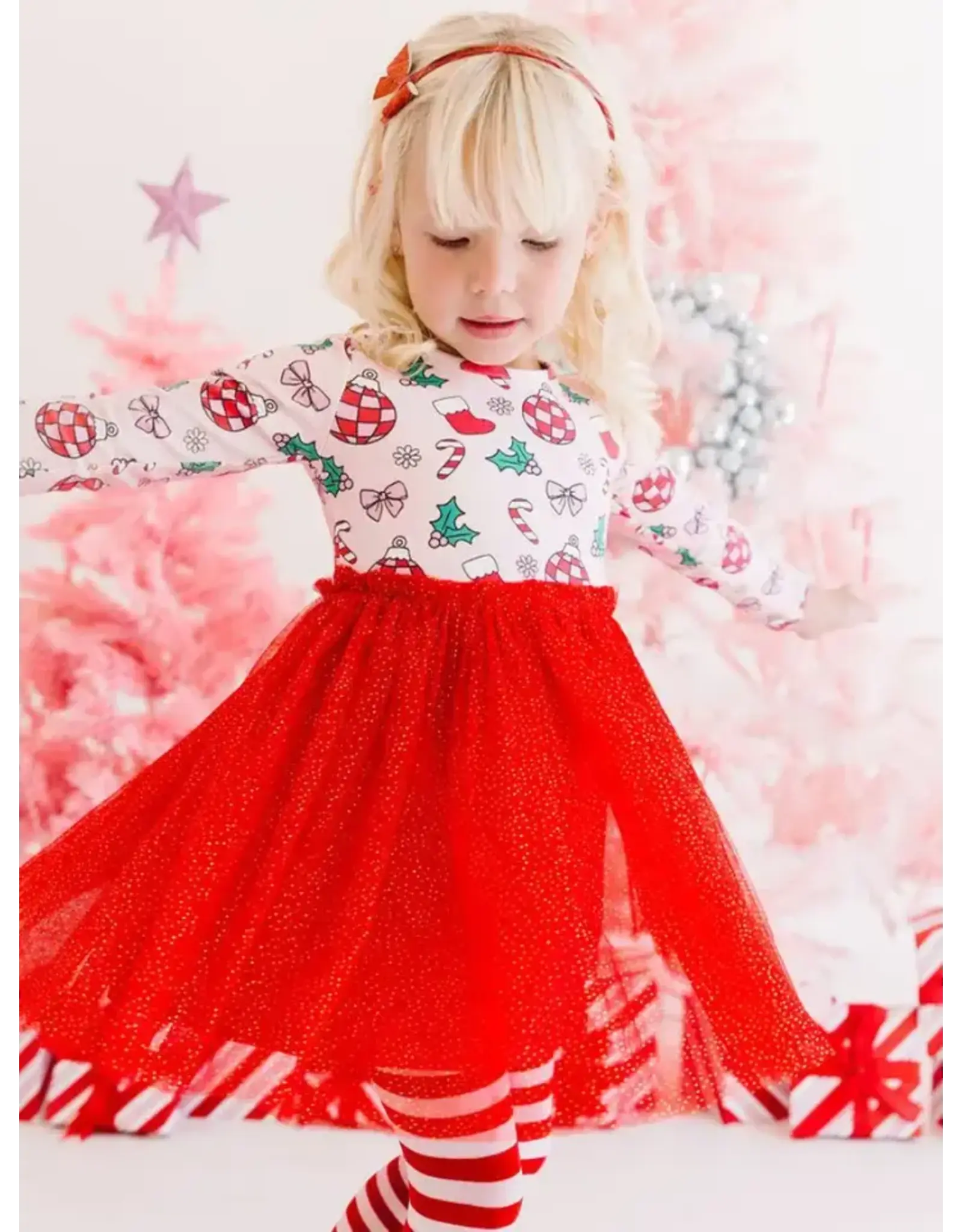 Sweet Wink Sweet Wink- Disco Christmas L/S Tutu Dress