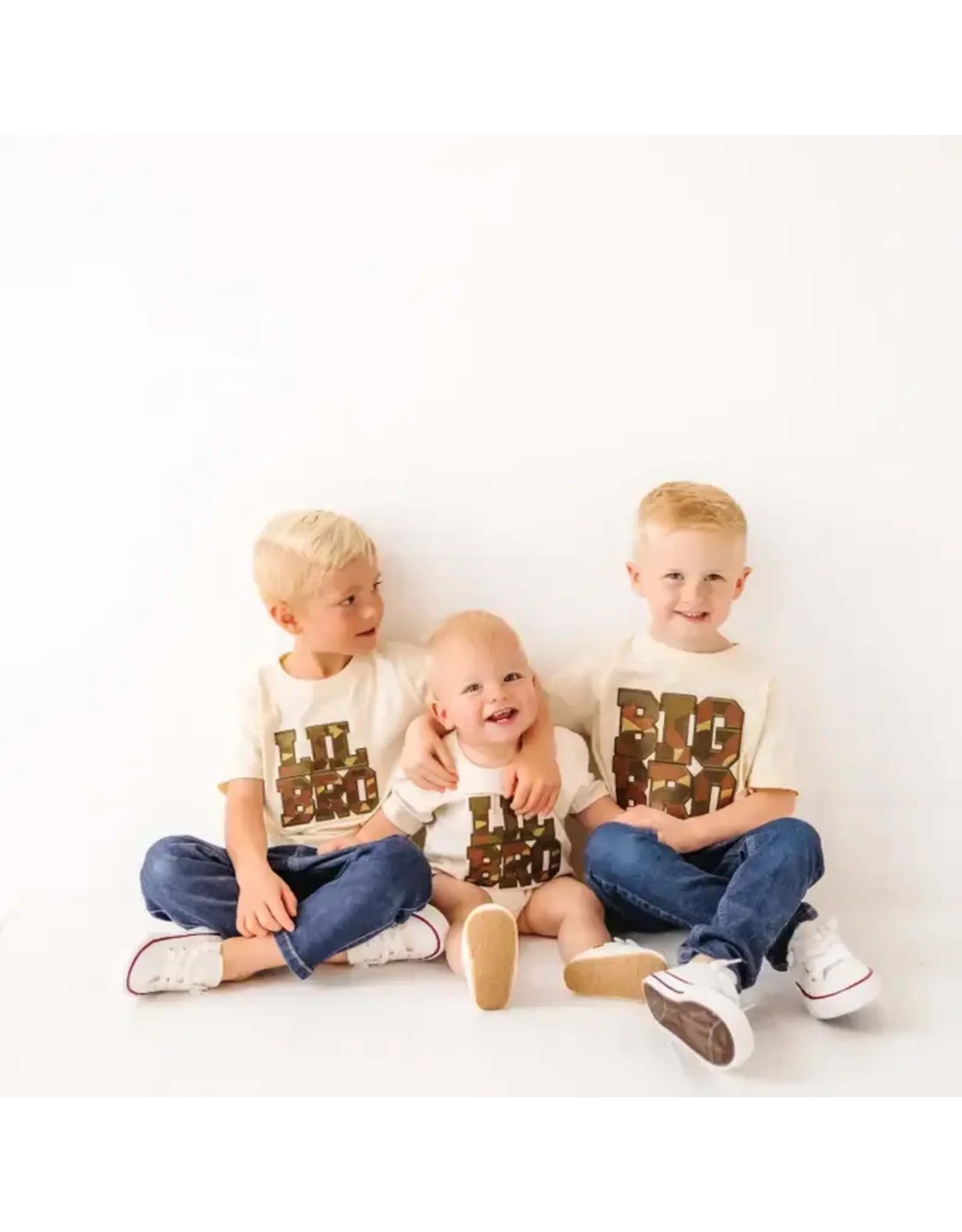 Sweet Wink Sweet Wink- Big Bro Camo Patch S/S Natural TShirt