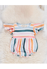Coastal Tide Stripe Ruffle Bubble