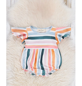 Coastal Tide Stripe Ruffle Bubble