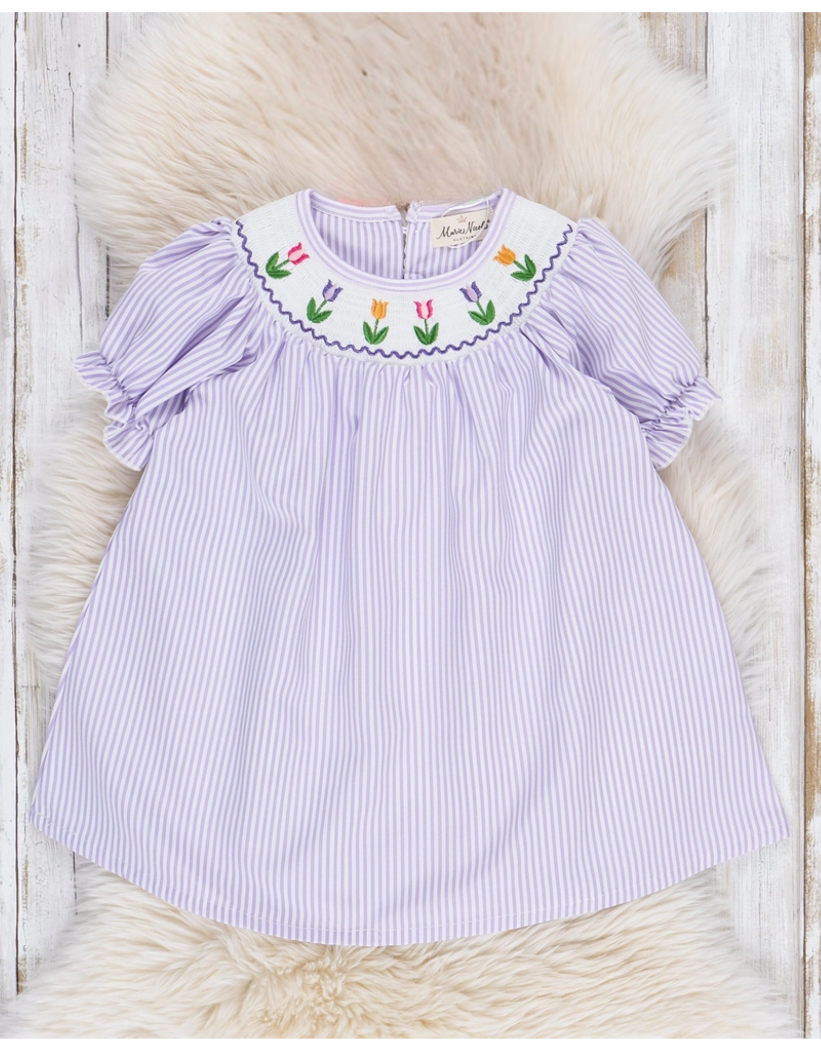 Tulip Smocked Striped Dress