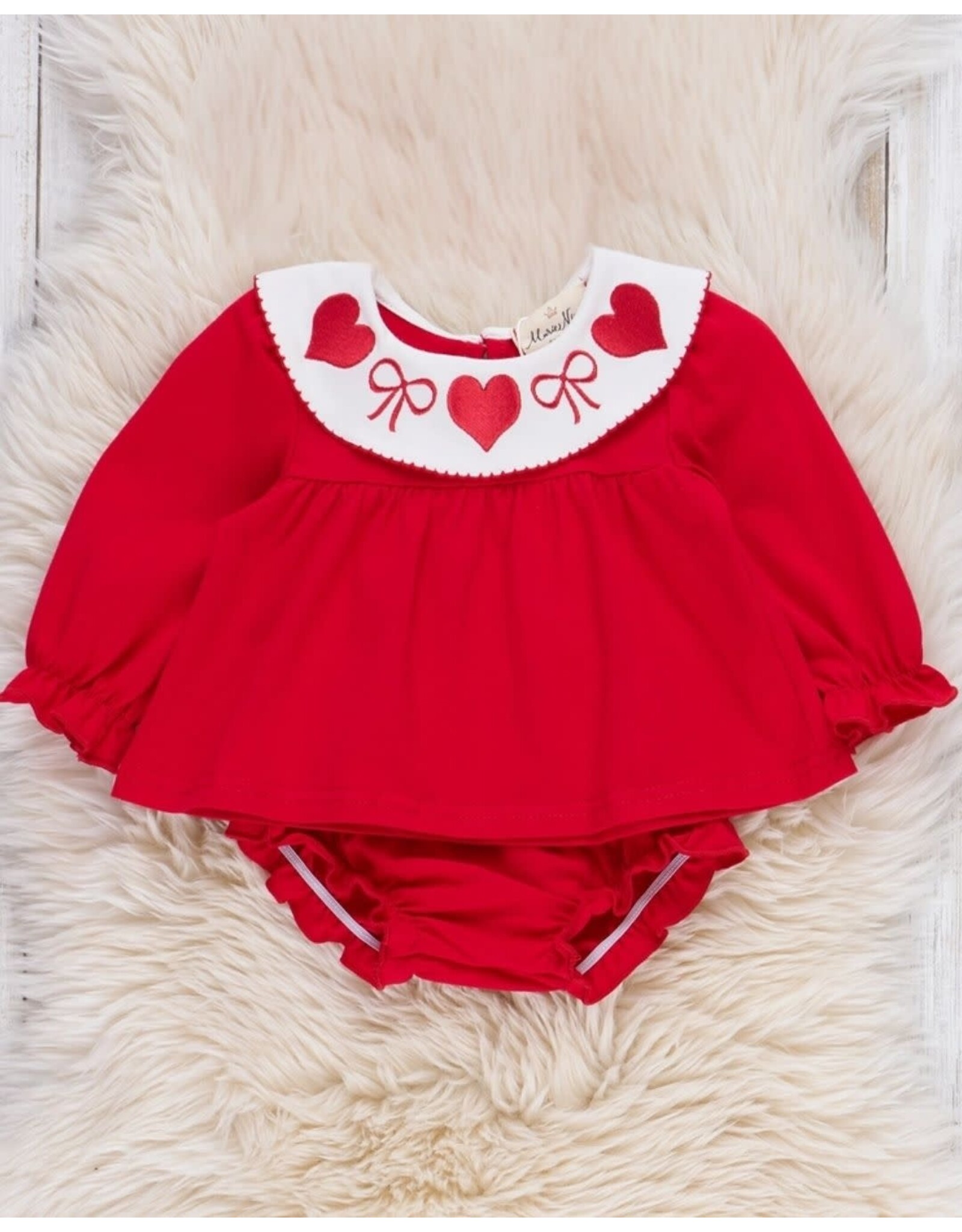 Ribbons & Hearts Embroided Bloomer Set