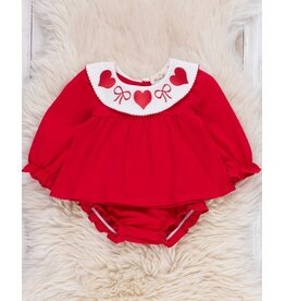 Ribbons & Hearts Embroided Bloomer Set