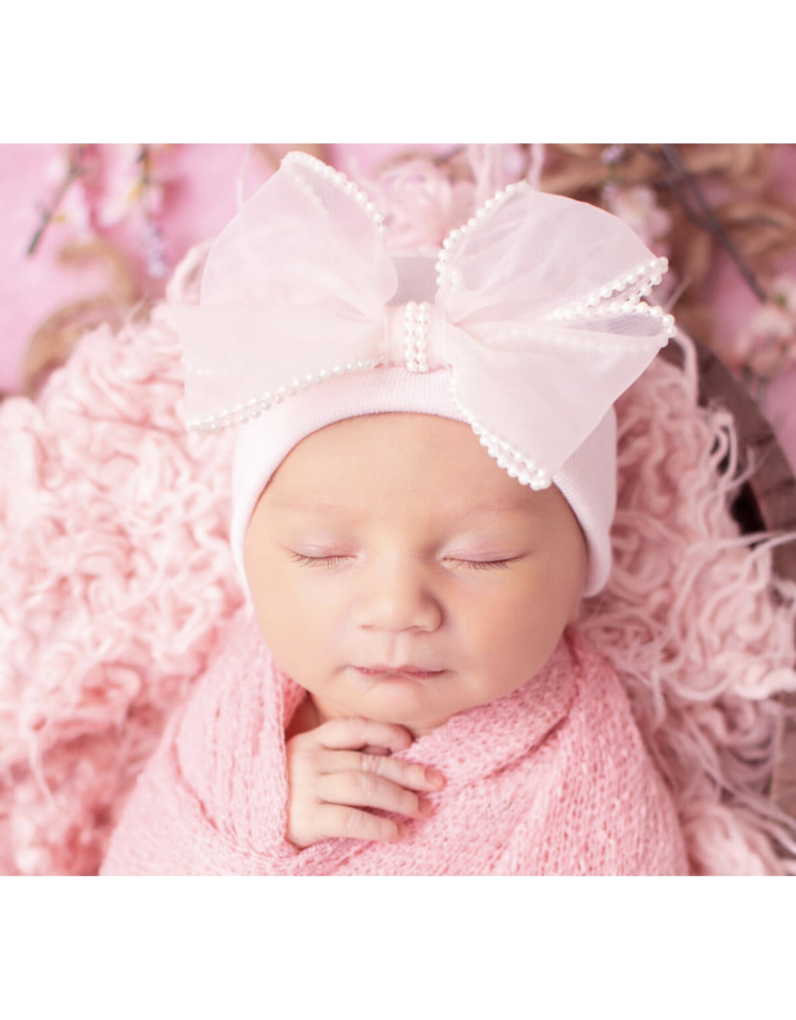 ILYBEAN Ilybean- Patty Chiffon Bow Nursery Beanie