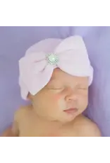 ILYBEAN Ilybean- Pink Bow w/ Pearl Center Beanie
