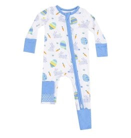 Angel Dear Angel Dear- Blue Easter Bunnies Two-Way Zipper Romper