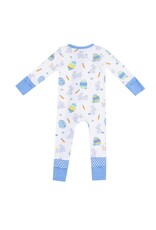 Angel Dear Angel Dear- Blue Easter Bunnies Two-Way Zipper Romper