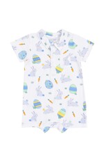 Angel Dear Angel Dear- Blue Easter Bunnies Polo Shortie