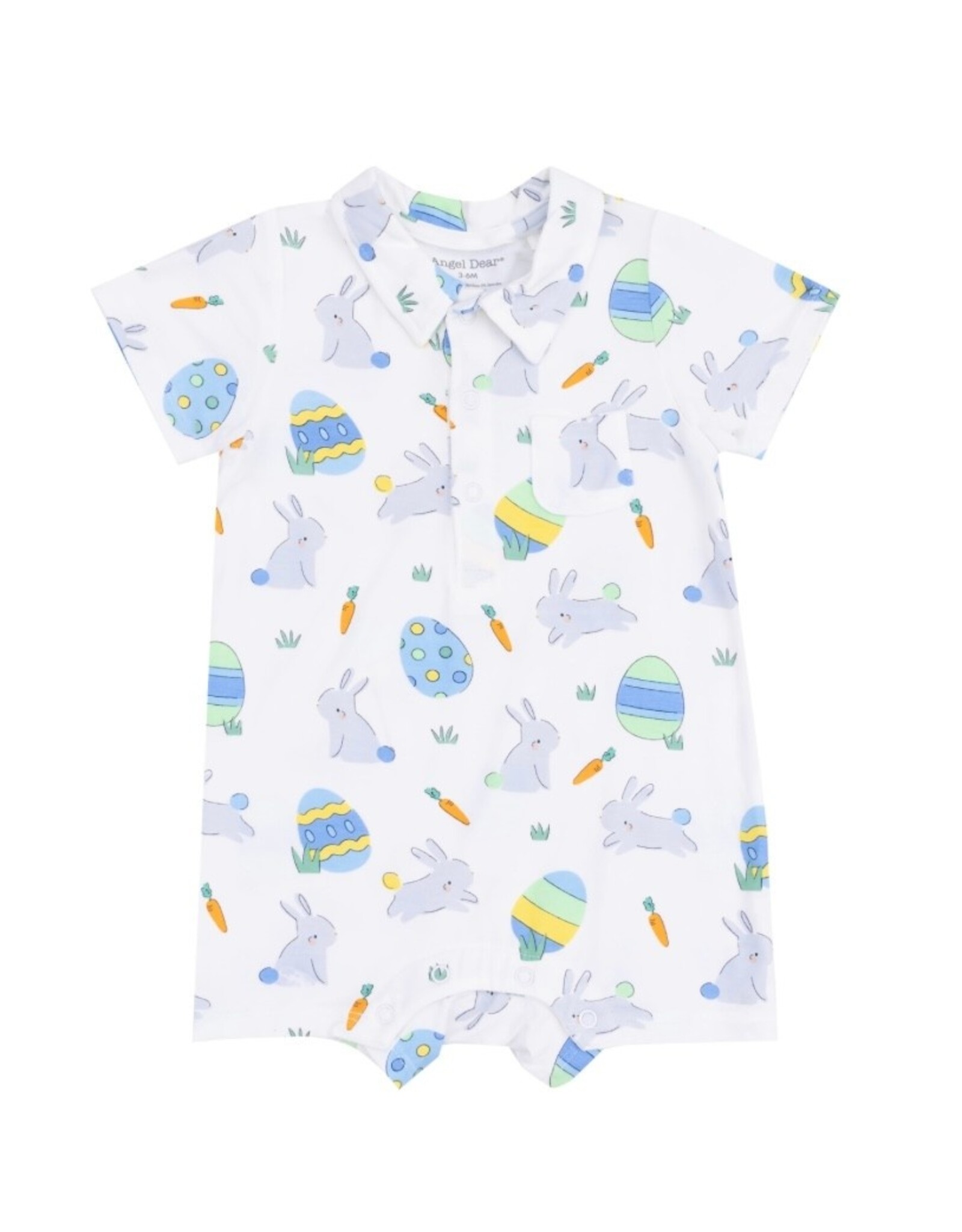 Angel Dear Angel Dear- Blue Easter Bunnies Polo Shortie