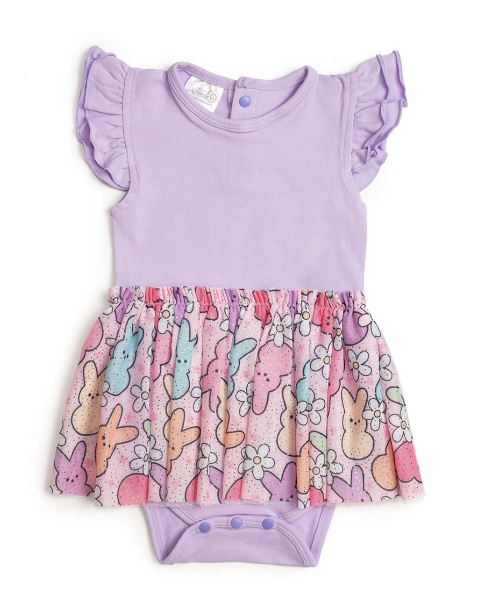 Sweet Wink- Easter Peeps S/S Tutu Bodysuit