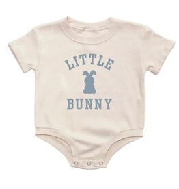 Sweet Wink Sweet Wink- Little Bunny Steel Blue Easter S/S Romper