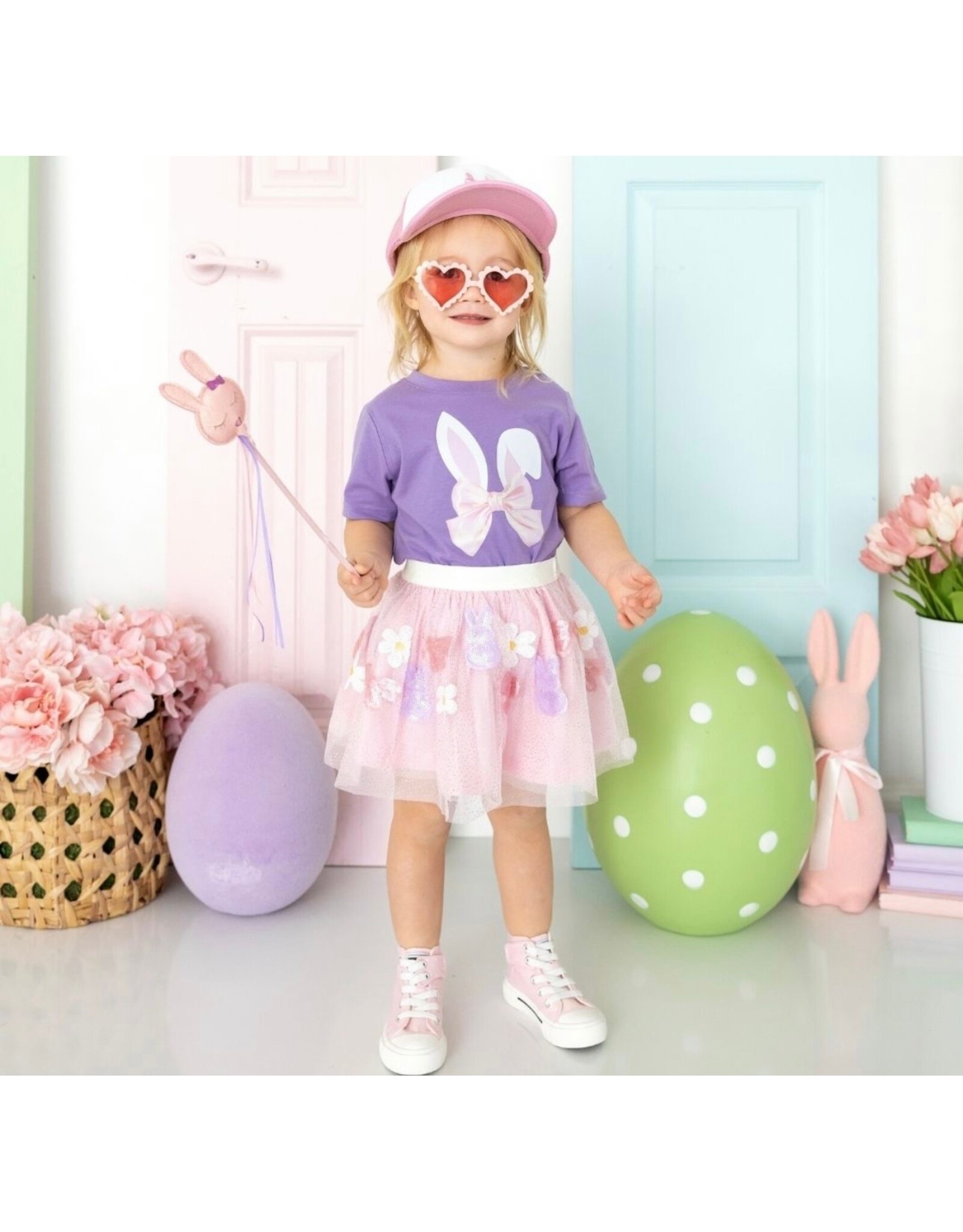 Sweet Wink Sweet Wink- Bunny Bow Sequin Easter Tutu