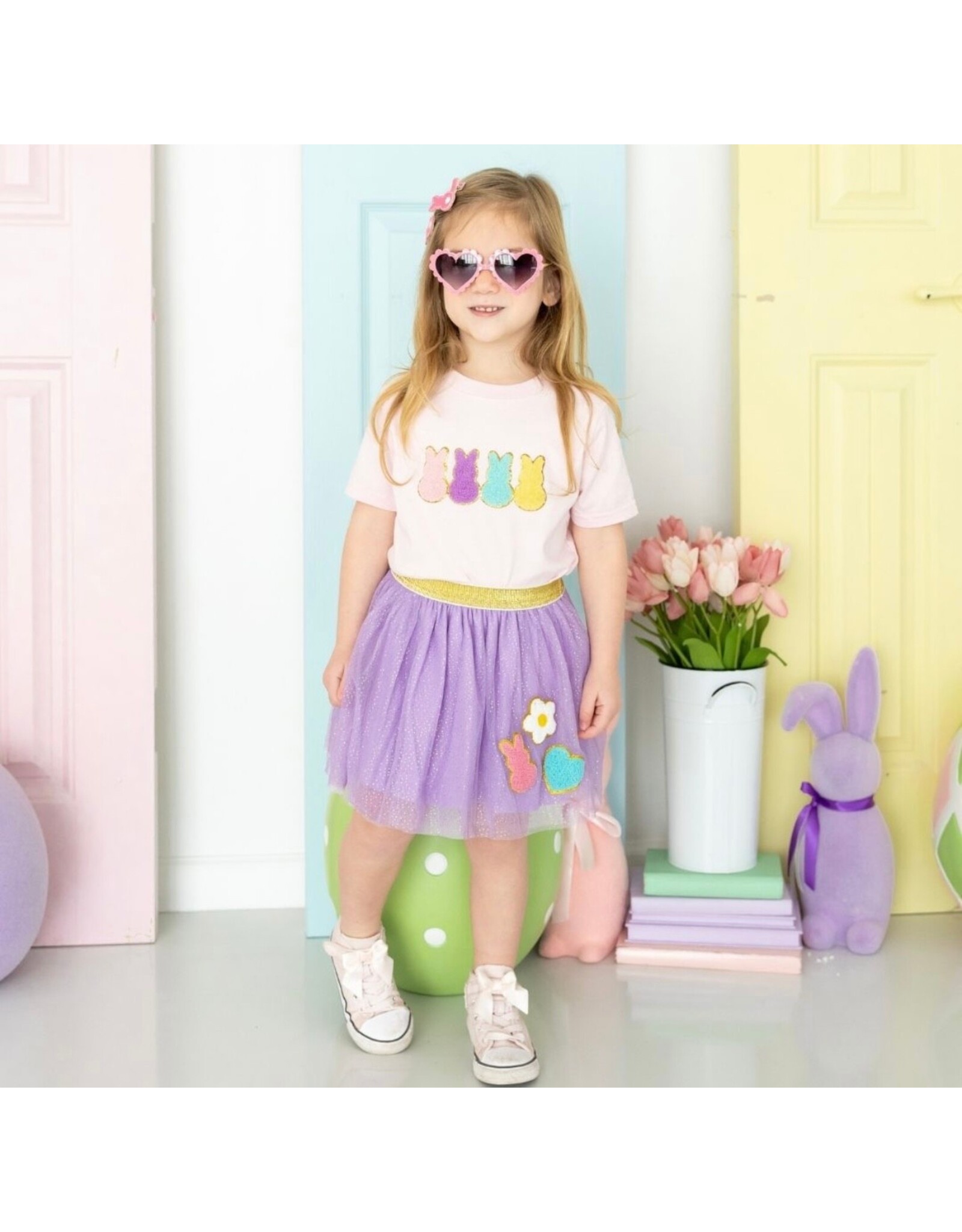 Sweet Wink Sweet Wink- Easter Peeps Patch S/S Ballet TShirt