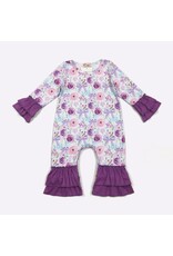 Purple Rosette Coquette Romper