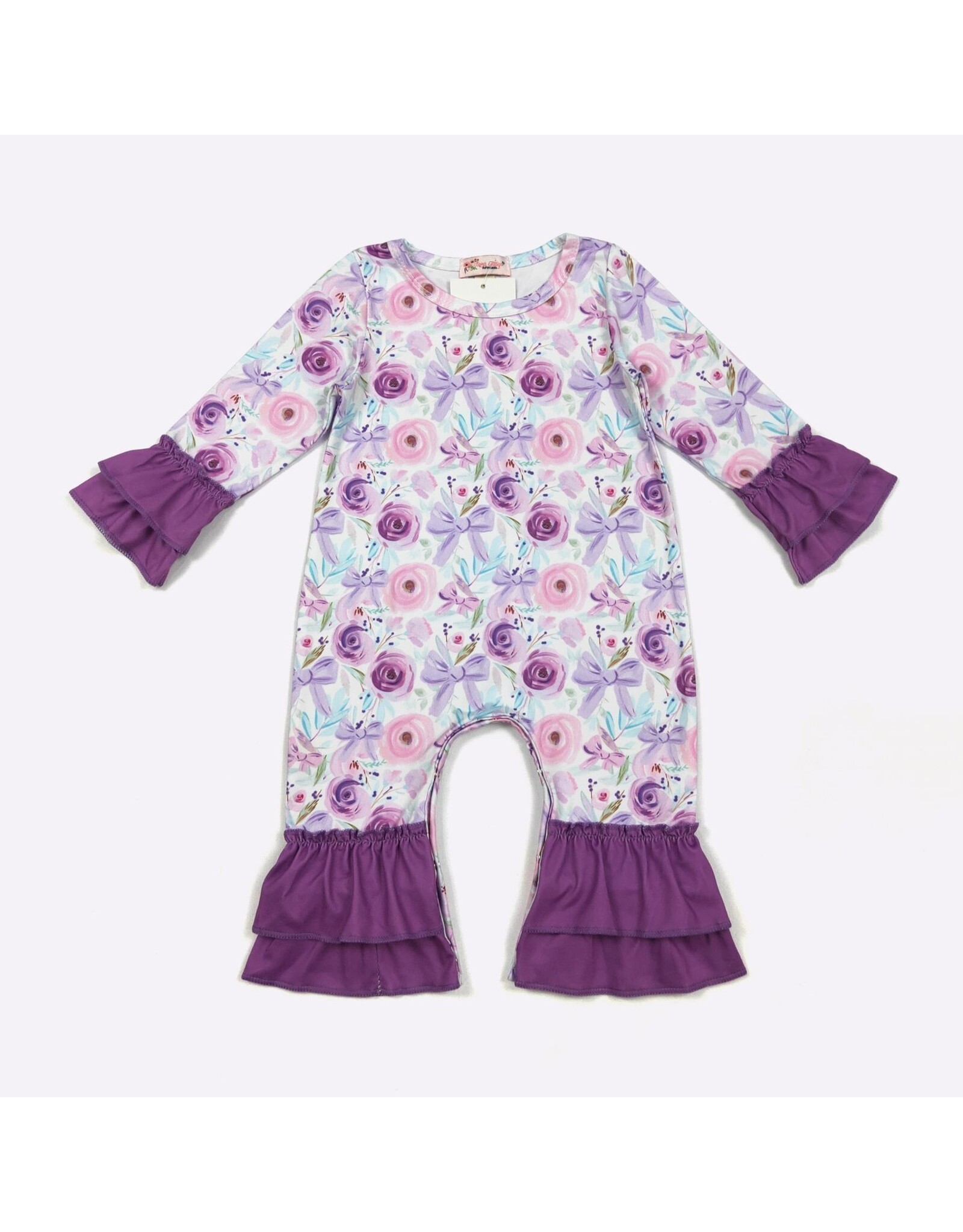 Purple Rosette Coquette Romper