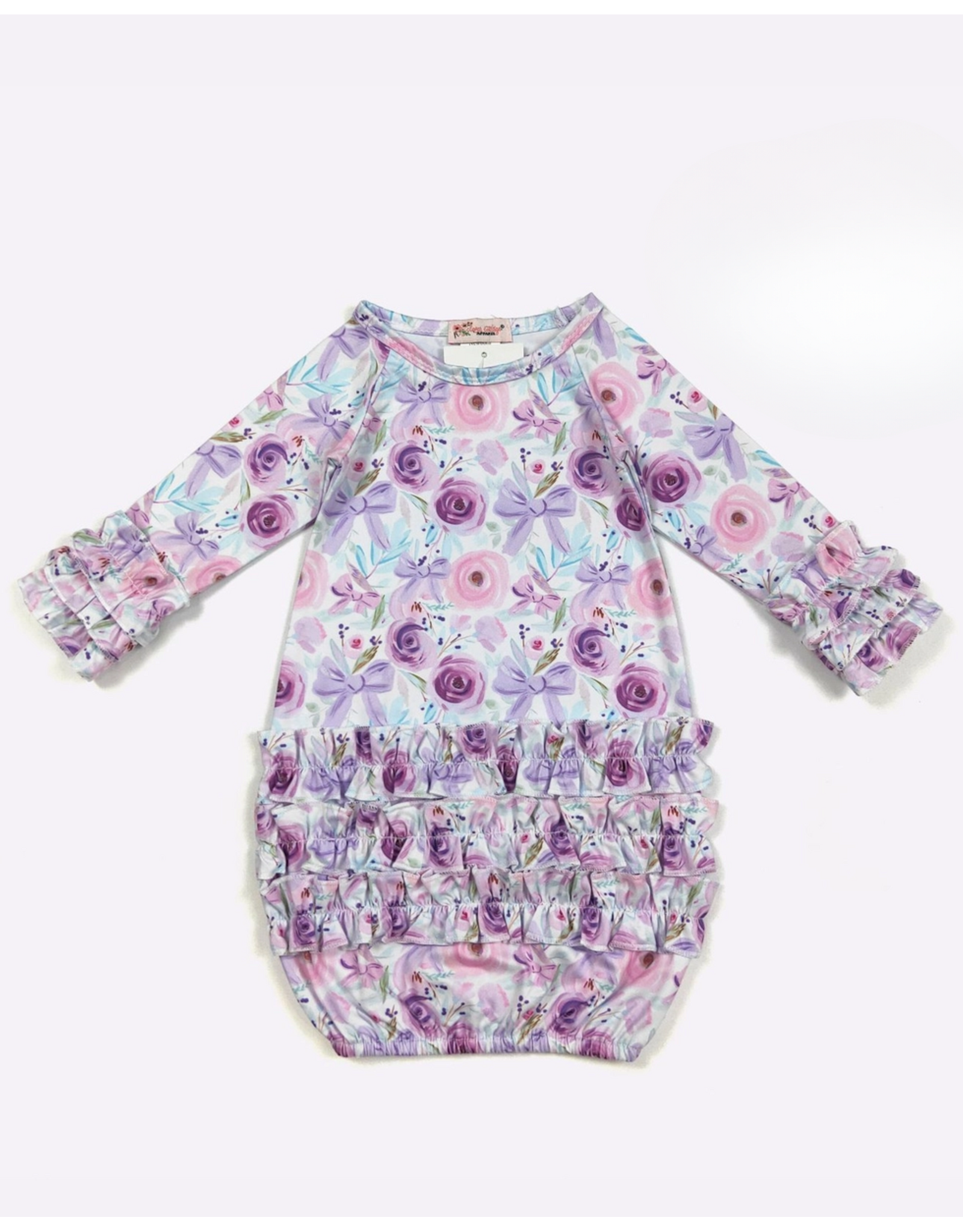 Purple Rosette Coquetee Gown: Newborn