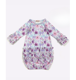 Purple Rosette Coquetee Gown: Newborn