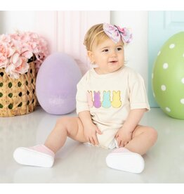 Sweet Wink- Easter Peeps Patch S/S Romper