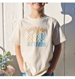 Sweet Wink Sweet Wink- Chillin With My Peeps Easter Natural S/S TShirt