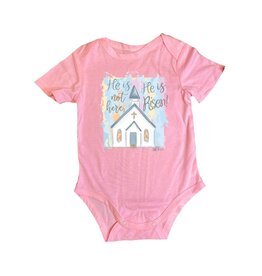 Jane Marie - He is Risen Pink Onesie