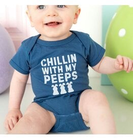 Sweet Wink Sweet Wink- Chillin w/my Peeps Indigo Bodysuit