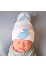 ILYBEAN Ilybean- Blue Bunny Mixed Pom Nursery Beanie
