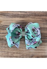 Mint Easter Rhinestone Bow