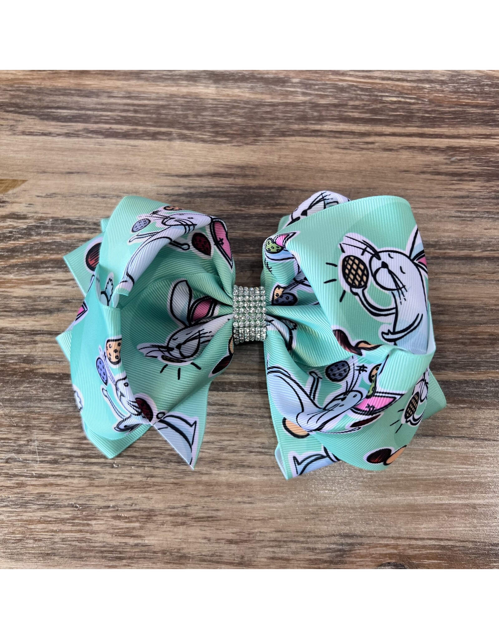 Mint Easter Rhinestone Bow