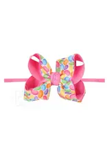 Beyond Creations Beyond Creations- Hot Pink Jelly Bean 1/4 Pantyhose Layered 4.5 LG Knot Bow