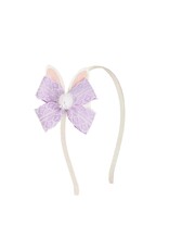 Sweet Wink- Lavender Lace Easter Bunny Bow Headband