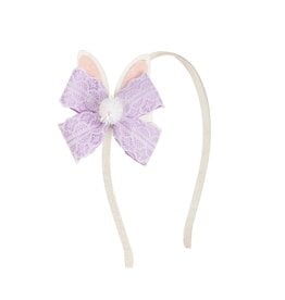 Sweet Wink Sweet Wink- Lavender Lace Easter Bunny Bow Headband