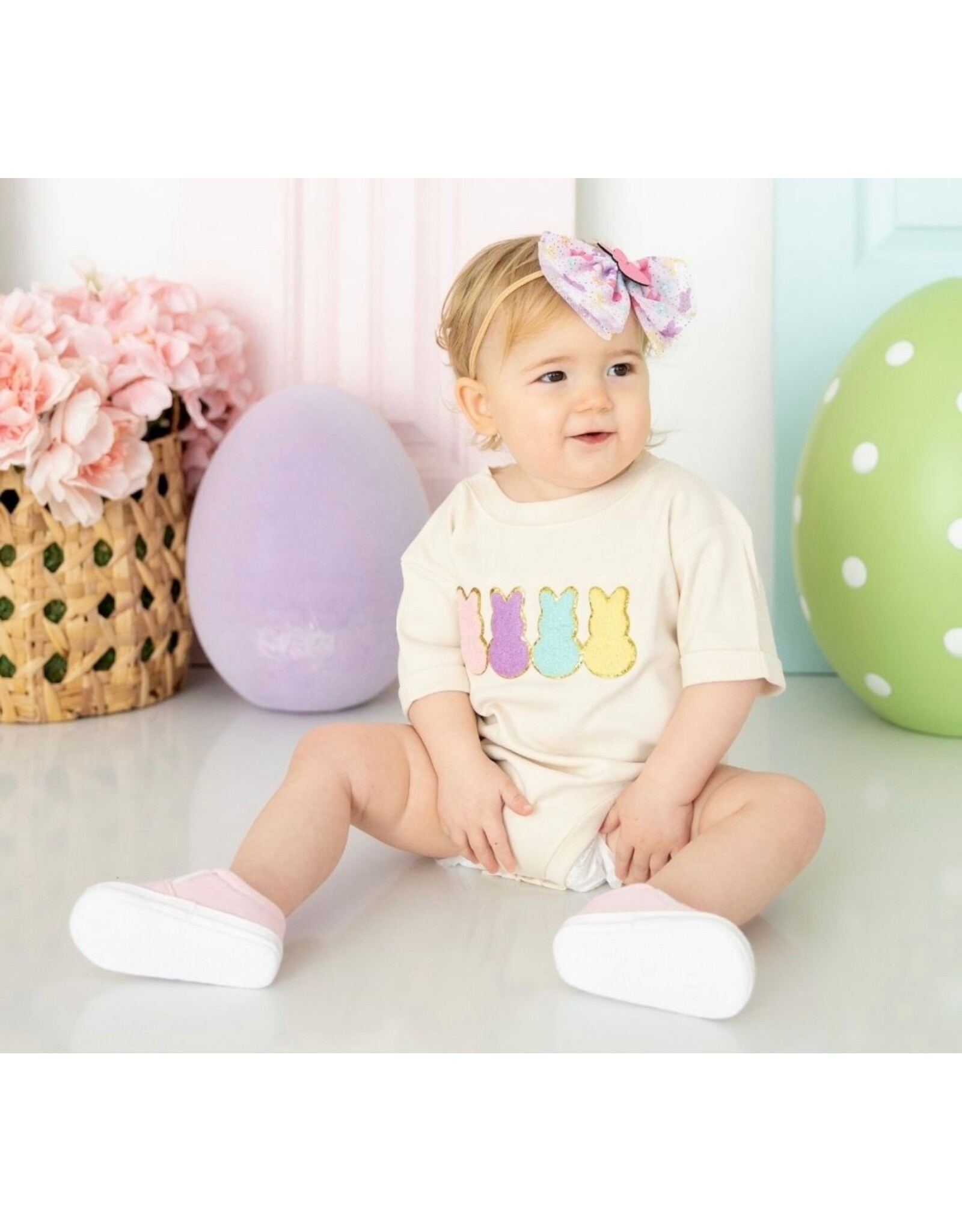 Sweet Wink- Coquette Easter Bunny Tulle Bow Baby Headband