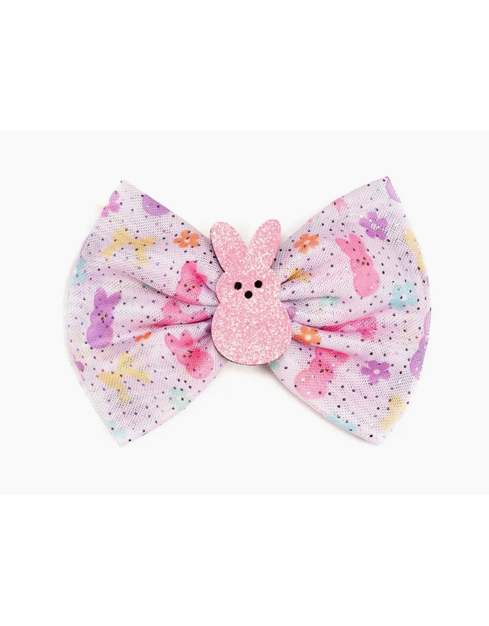 Sweet Wink- Coquette Easter Bunny Tulle Bow Clip