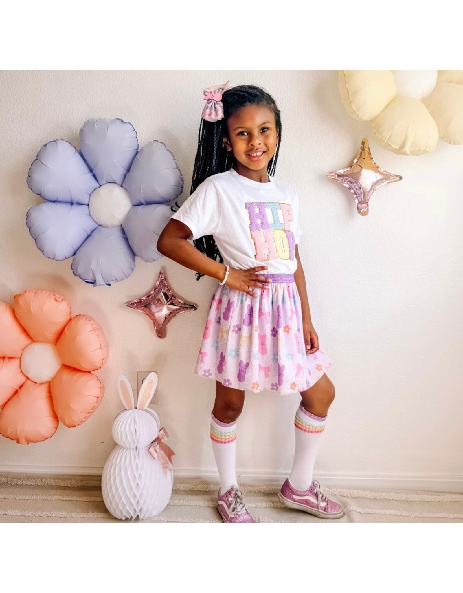 Sweet Wink- Coquette Easter Bunny Tulle Bow Clip