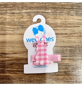 Wee Ones- Easter Bunny Plaid Felt Clip