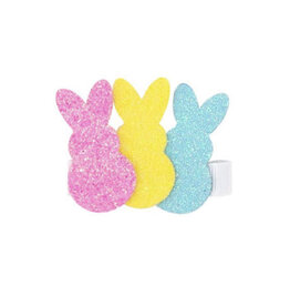 Wee Ones- 3 Easter Bunny Glitter Peeps Clip