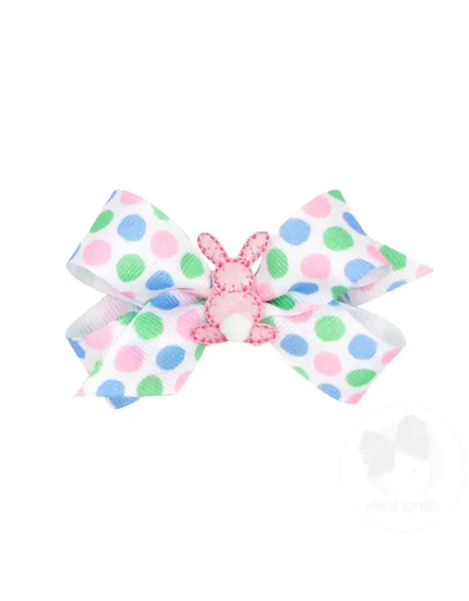 Wee Ones- Small Easter Polka Dot Print w/ Backside Bunny