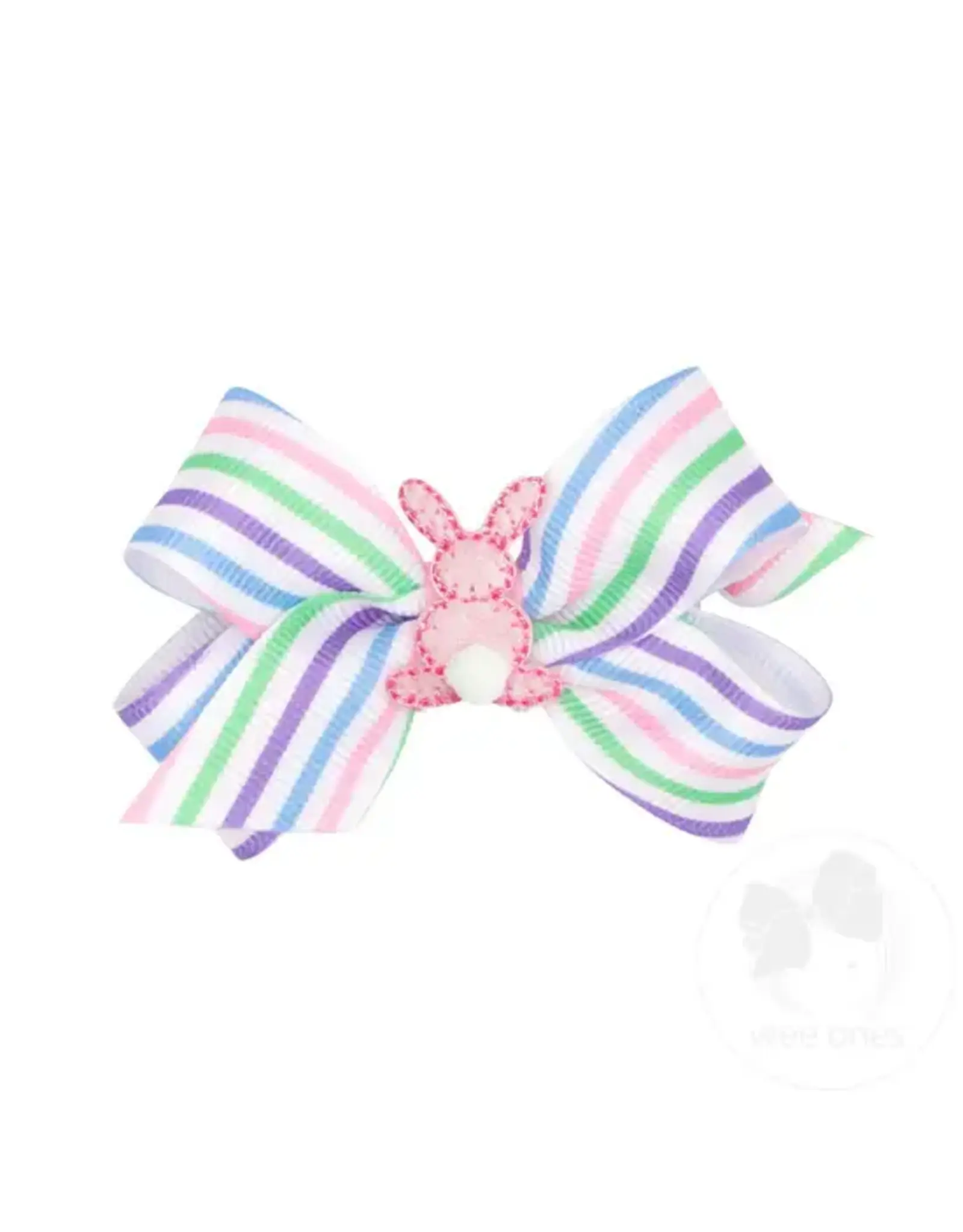 Wee Ones- Small Easter Stripe Print w/ Backside Bunny