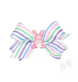 Wee Ones- Small Easter Stripe Print w/ Backside Bunny