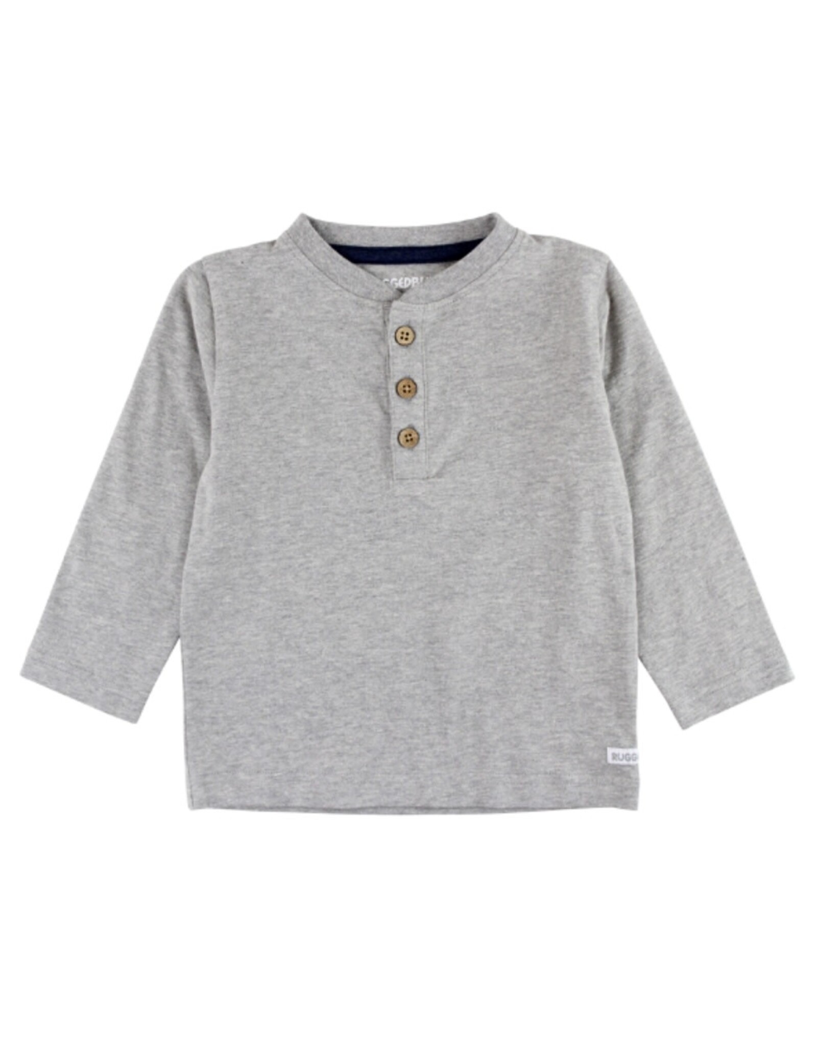 Ruffle Butts Ruffle Butts- Heather Gray L/S Knit Henley