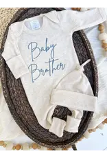 Wonderfully Made Wonderfully Made- Baby Brother Blue Romper & Hat: NB